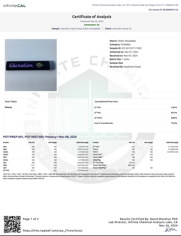 Image of THCA Hybrid 2 Gram Vape